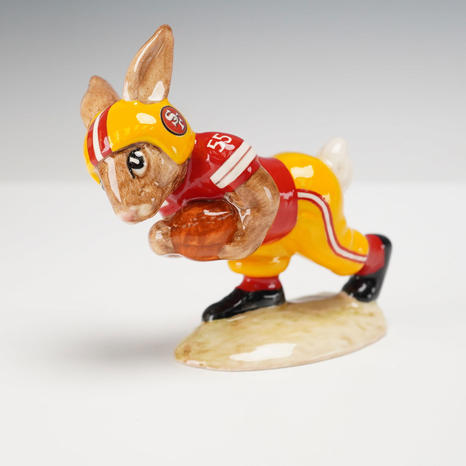 Royal Doulton Bunnykins Prototype Colorway Figurine, Touchdown (1 of 3)