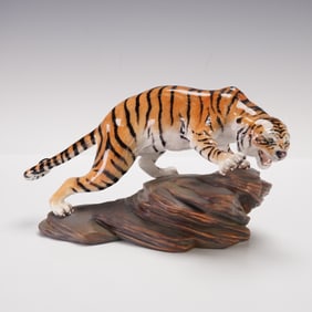 Royal Doulton Prototype Figurine, Tiger On A Rock