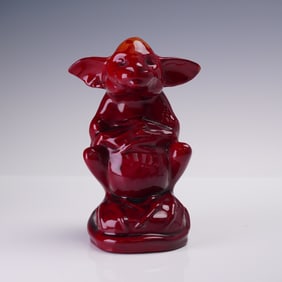 Bernard Moore Pottery Flambe Figurine, Gazeka