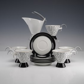11pc Thun Studio Porcelain Coffee Service for Five, Franz Kafka