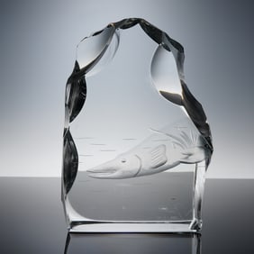 Baccarat Crystal Sculpture, Barracuda