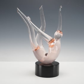 Alfredo Rossi for CAM Murano Glass Sculpture, Falling Man