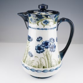 William Moorcroft for James Macintyre Jug with Lid, Blue Poppy
