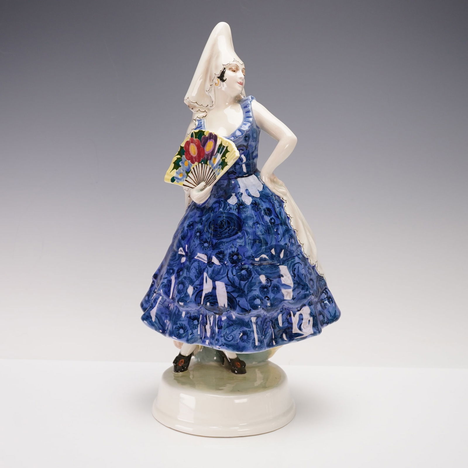 Goldscheider by Josef Lorenzl Spanish Dancer with Fan Porcelain Figurine (1 of 4)