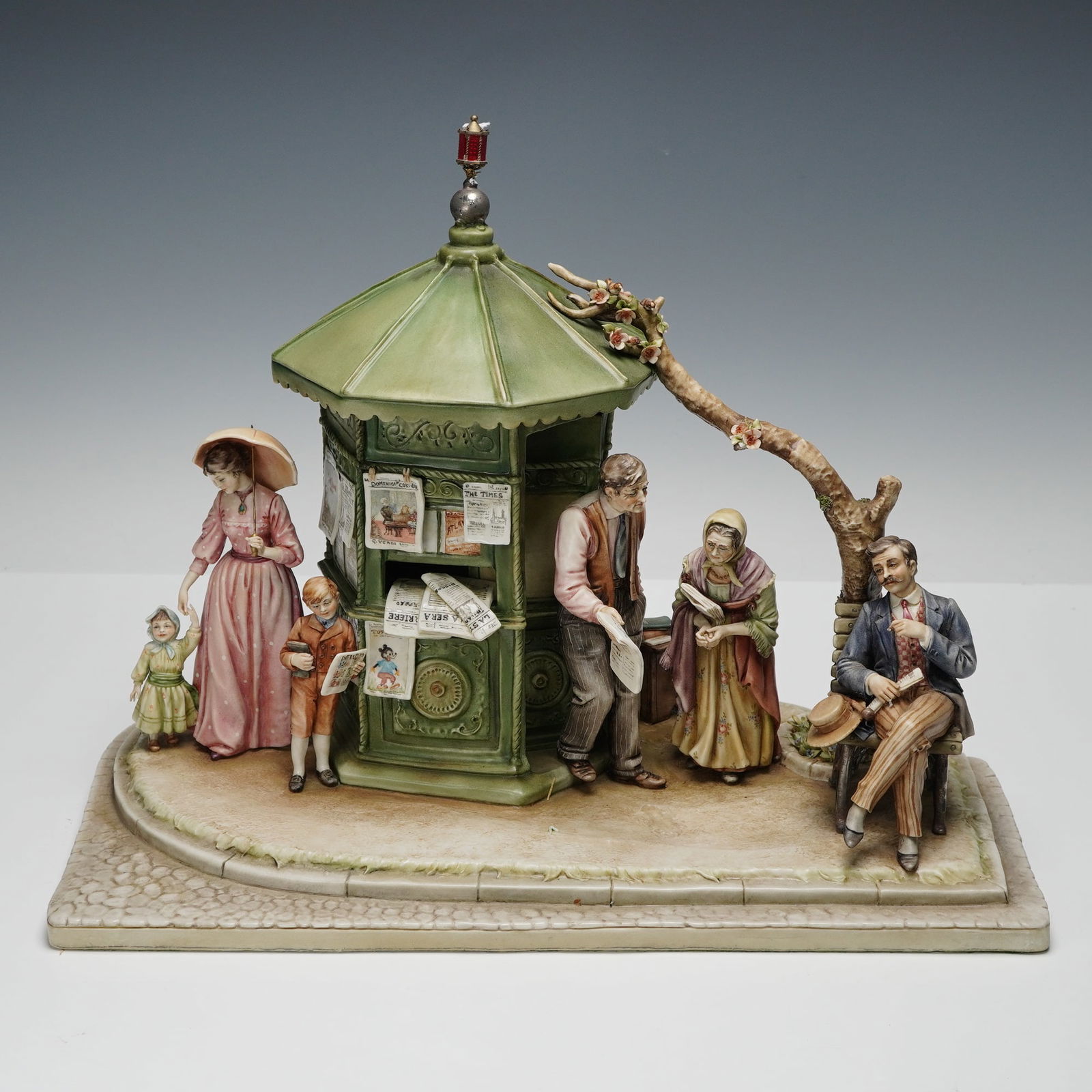 After Antonio Borsato Porcelain Sculpture, News at the Kiosk (1 of 4)