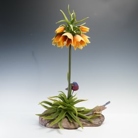 Boehm Porcelain Sculpture, Varied Buntings