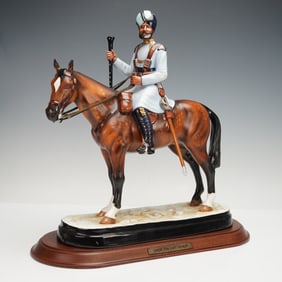Michael Sutty Porcelain Sculpture and Base, 27th Light Cavalry