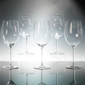 5pc Riedel Giant Crystal Wine Glasses for Display