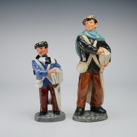 2pc Royal Doulton Figurines, Newsboy HN2244 and Old Ben HN3190