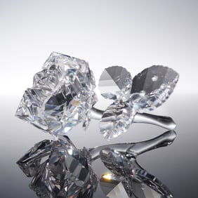 Swarovski Crystal Figurine, Rose Blossom