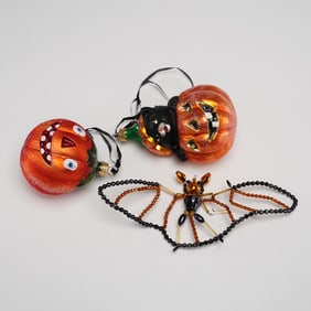 3pc Christopher Radko Halloween Ornaments