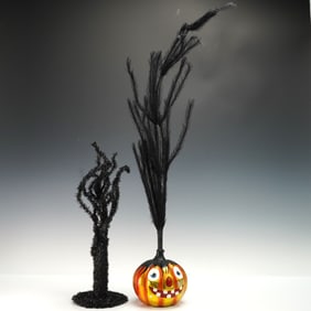 2pc Christopher Radko Halloween Decorations