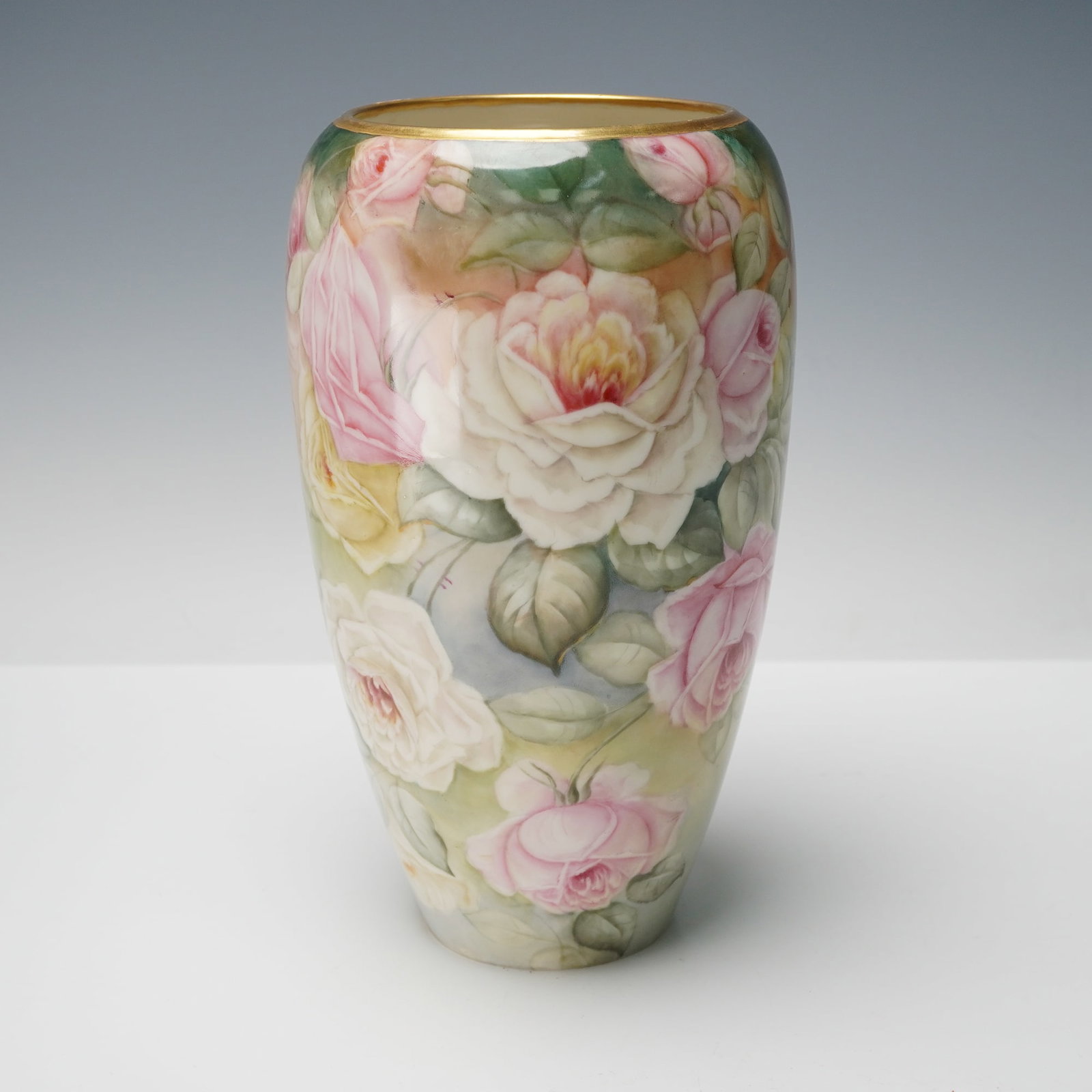 Willets Belleek Porcelain Floral Vase, Signed (1 of 4)