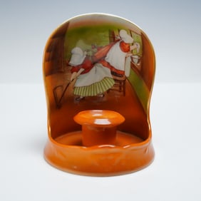 Royal Bayreuth Candle Holder, Sunbonnet Babies