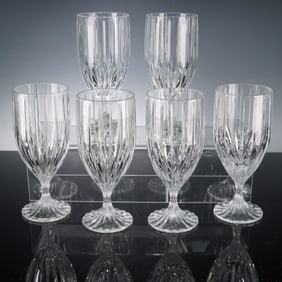 6pc Mikasa Park Lane Crystal Water Glasses