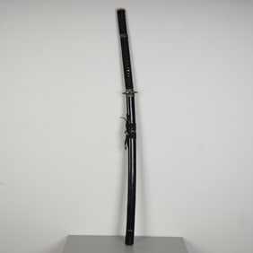 Chinese Decorative Katana Sword with Gilded Dragon Tsuba