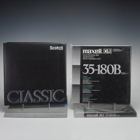 4pc Maxwell, Scotch, and Ampex Reel to Reel Audio Tapes