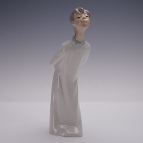 Nao by Lladro Porcelain Figurine, Boy in Long Robe
