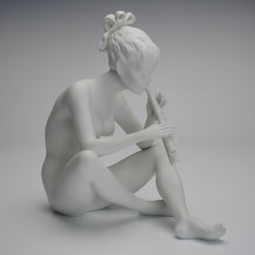 Kaiser Bisque Porcelain Figurine, Flutist, 385
