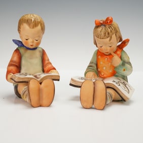 Goebel Hummel Porcelain Bookends, Book Worm
