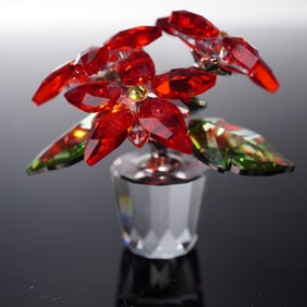 Swarovski Crystal Figurine, Poinsettia