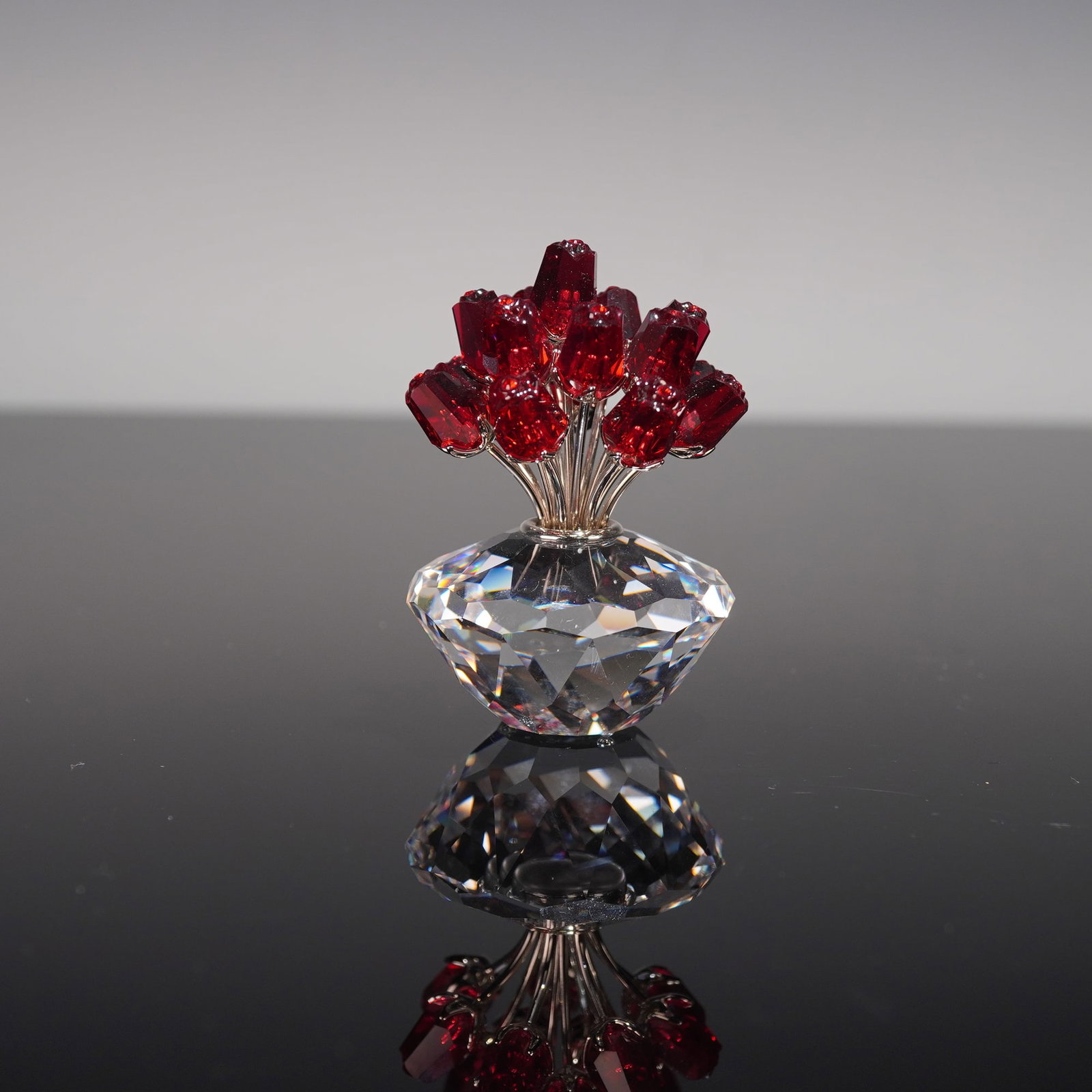 Swarovski Crystal Figurine, Vase of Roses (1 of 4)