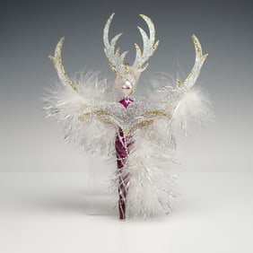 Christopher Radko Christmas Tree Ornament, Crystal Frost Feathers