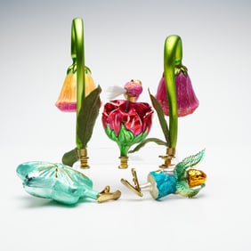 5pc Christopher Radko Christmas Tree Ornaments