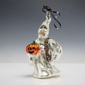 Christopher Radko Ornament, Ghost with Pumpkin