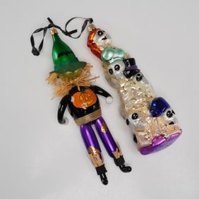 2pc Christopher Radko Halloween Ornaments