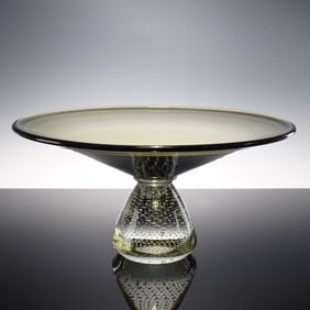 Erickson Glass Centerpiece Bowl with Controlled Bubble Base