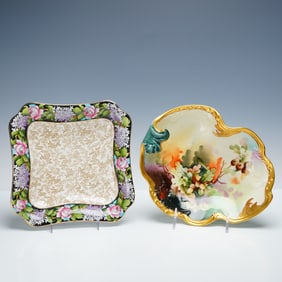 2pc Royal Winton Grimwades, Pickard, and Jean Pouyat Porcelain Bowls