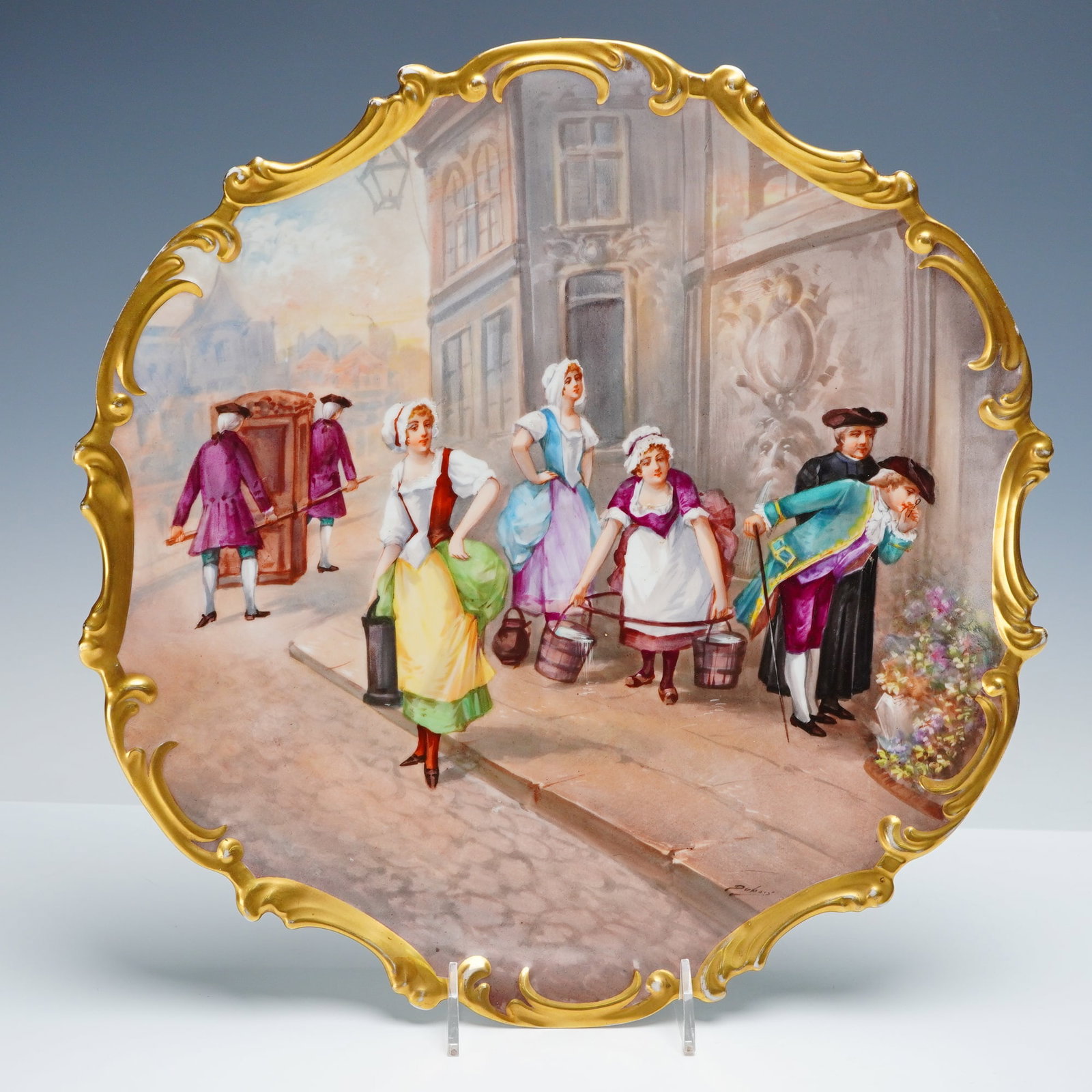 L. Straus & Sons by Dubois Limoges Porcelain Gilt Cabinet Tray (1 of 5)