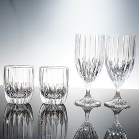 4pc Mikasa Crystal Double Old Fashioned & Ice Tea glasses, Park Lane