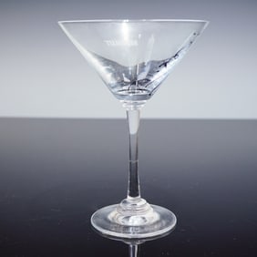 Romero Britto Signed Absolute Vodka Martini Glass