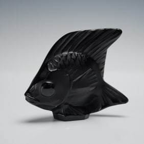 Lalique Crystal Black Fish