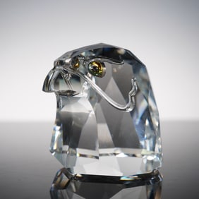 Swarovski Crystal Figurine, Small Falcon Head 013829