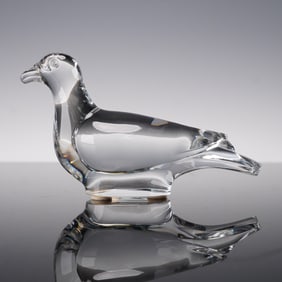 Baccarat Crystal Paperweight, Bird