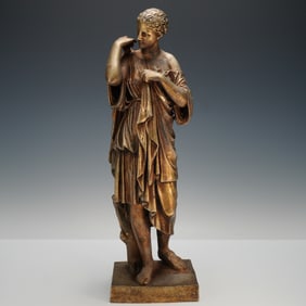 After Ferdinand Barbedienne Bronze Figurine, Diana of Versailles
