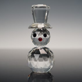 Cut Glass Snowman Figurine