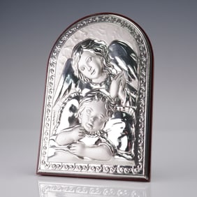 Europa Argenti Silver-Plated Guardian Angel Plaque