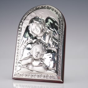 Europa Argenti Silver-Plated Guardian Angel Plaque