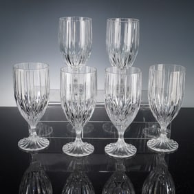 6pc Mikasa Park Lane Crystal Water Glasses