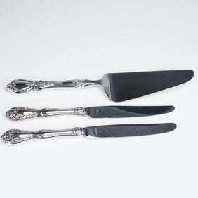 3pc Towle & Alvin Sterling Silver Knives and Pie Server