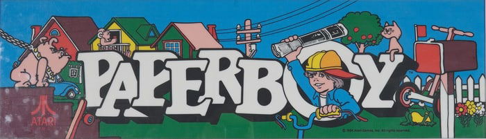 Atari Paperboy Arcade Marquee