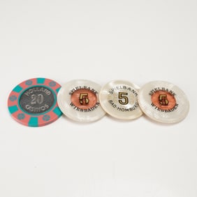 4pc Holland and Germany Casino Chips