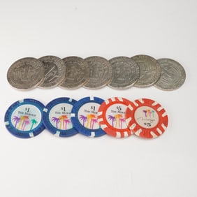 12pc The Mirage Las Vegas Casino Tokens and Chips