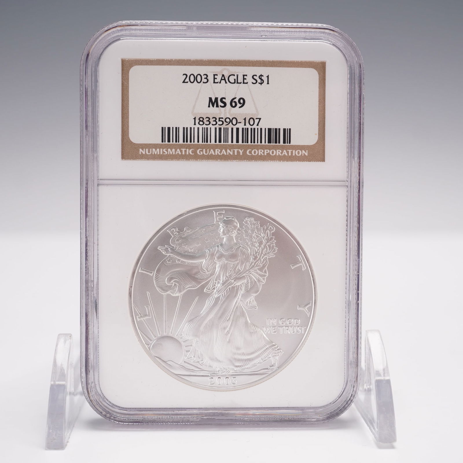 2003 Silver Eagle Type 1 Dollar NGC Graded MS-69 (1 of 3)