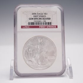 2006 Silver Eagle Type 1 Dollar First Strikes NGC Graded Gem Uncirculated