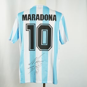 Diego Maradona Le Coq Sportif Argentina Jersey, Autographed w/ COA